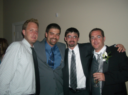 The fellas at Ross Reynolds wedding