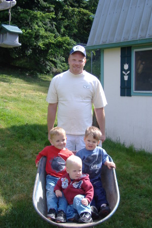 My Husband Dale (Papa) and assorted grandsons.