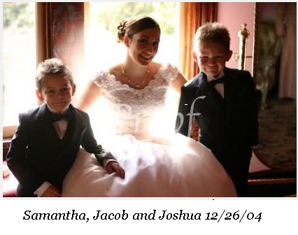 My boys, Jacob (right), Joshua (left) and Samantha (center)