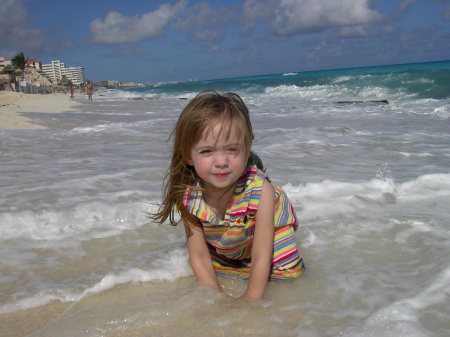 My daughter Soleil in Cancun