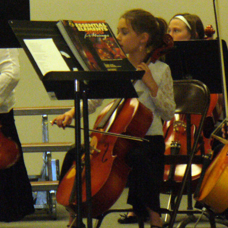 Tabitha plays the cello