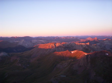 Sunrise on the San Juan Mtns