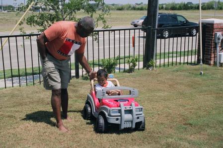 Teaching Noah to drive