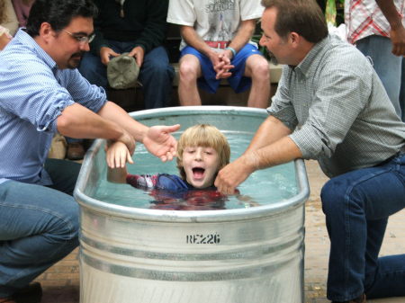Baptizing Seth!