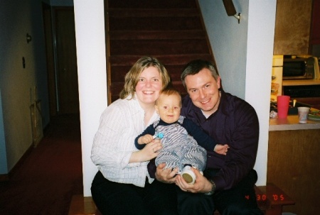 My wife Crystal, son Liam and me during his 1st birthday