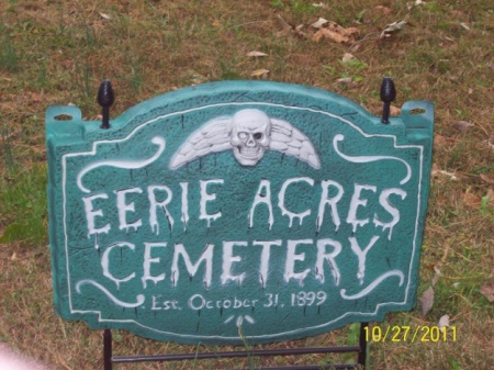 My cemetery sign