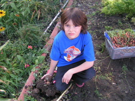 Seth with the beets of his labors