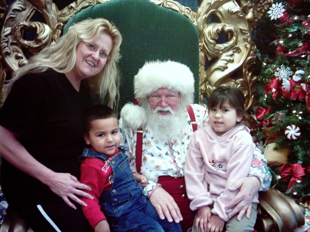 Child care pictures with Santa