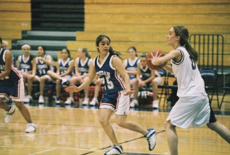 My daughter Kristen playing basketball