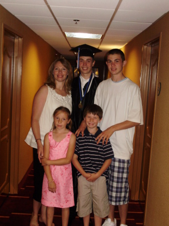 Me and the kids at Zach's graduation