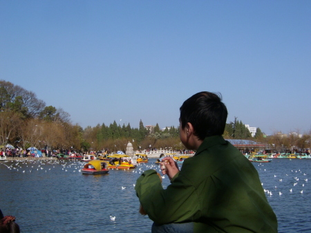 This is the lake near Kunming, China