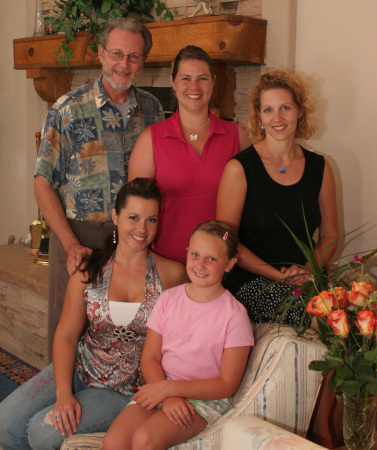 Glenn Jay with his daughters, July '05