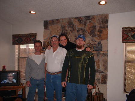 Our boys - Jeremy & Adam, Hubby Darrell and me