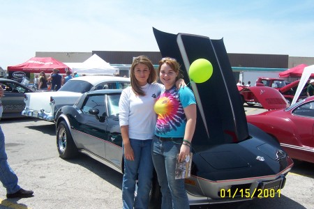 My girls at the car show