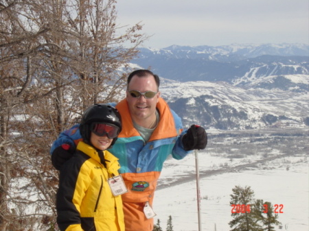 Ty and Dad skiing in Jackson Hole this Spring