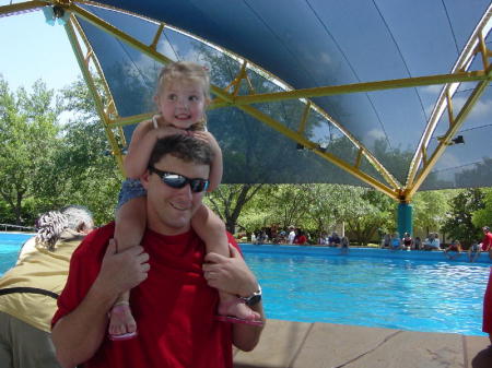 Brooke & Dad at Sea World San Antonio