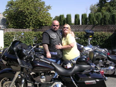 Rich and I at his motorcycle club meeting