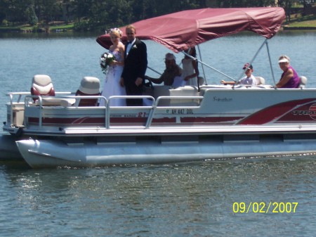 Taking the boat to the wedding