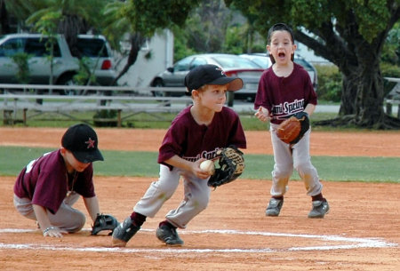 Garrett's First Baseball Game-TeeBall