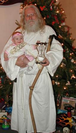 Every year in December I play "father Time" at parties.