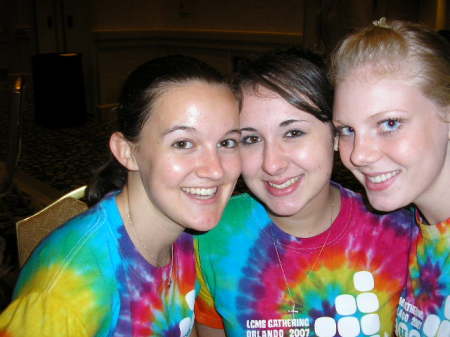 Amanda and her friends at the Orlando Youth Gathering