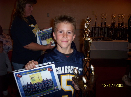 My Son at his football banquet (Superbowl Champs)