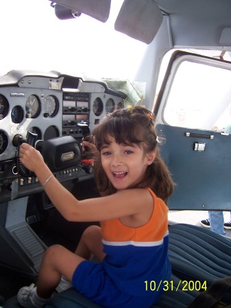 Kailee at a homeschool field trip at the Airport