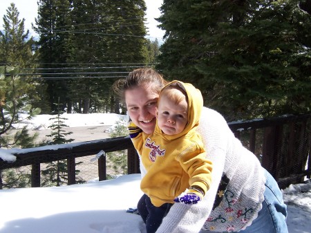 Nicholas and Myself playing in the snow in Tahoe