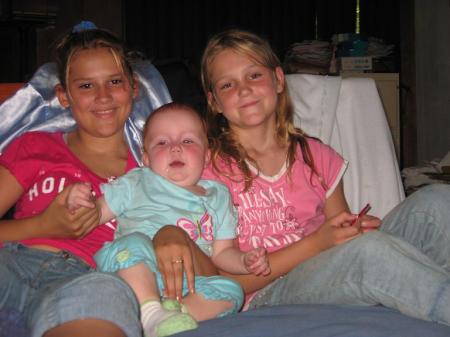 Cheyanne (my bigger baby), Kayleigh (grandbaby) and Skye (my baby)