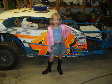 My daughter Emily and our race car