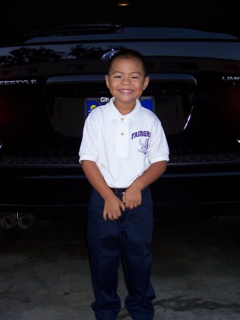 My son Anthony's first day of Kindergarten
