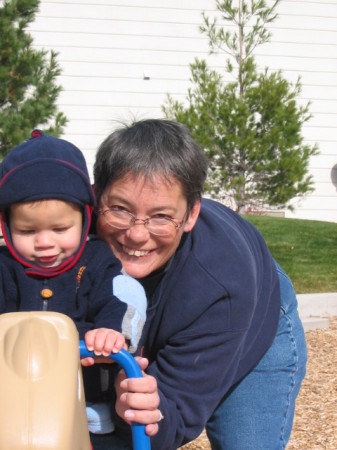 Nancy and her adorable grandson