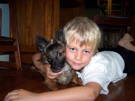 A boy and his dog