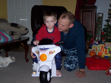 J.T. on his motorcycle