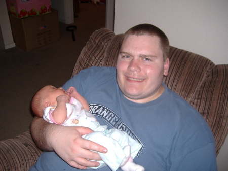 My son Robert and a friend baby hanna