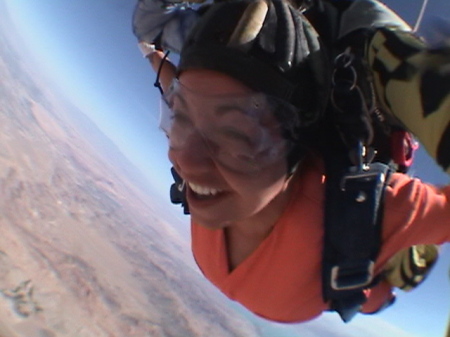 Skydiving over Vegas