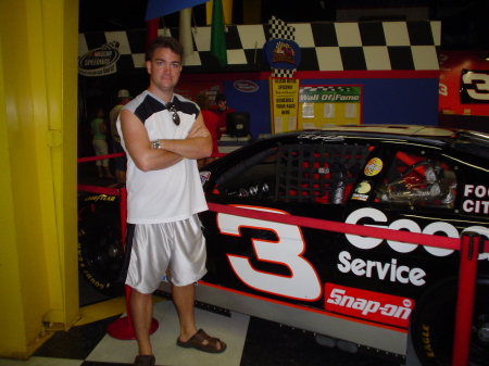 My Hubby with his fav Nascar