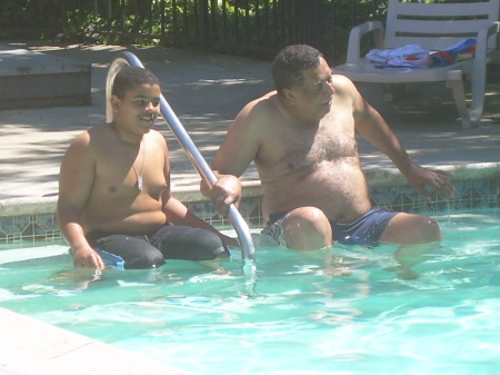 Fat grandfather and fat grandson.  2009  S.D.