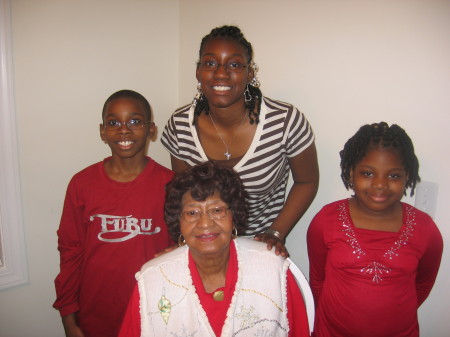 My grandma and my babies Christmas 2006