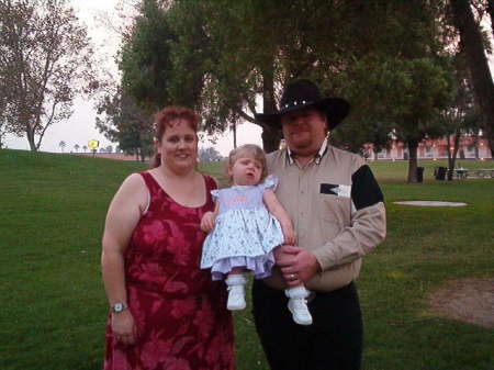 Hubby, Daughter and I on our 10 Year Wedding Anniversary Oct. 2003