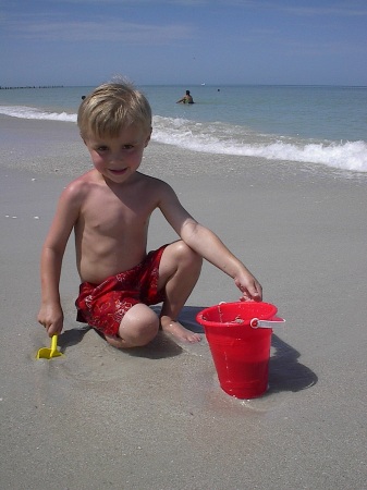 Spencer Joseph at the beach in Marco Island