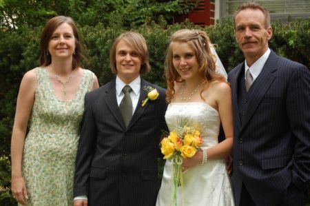 Bride and Groom with  Brides parents