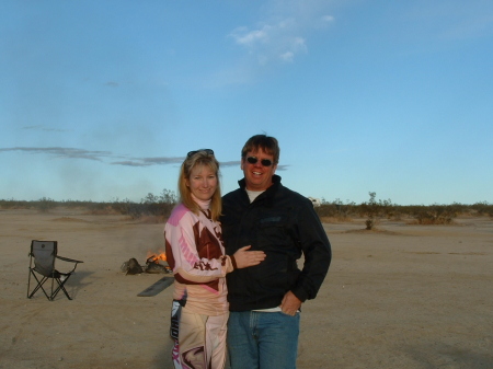 Me and hubby dirt bike riding