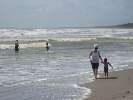 On the beach in Trinidad