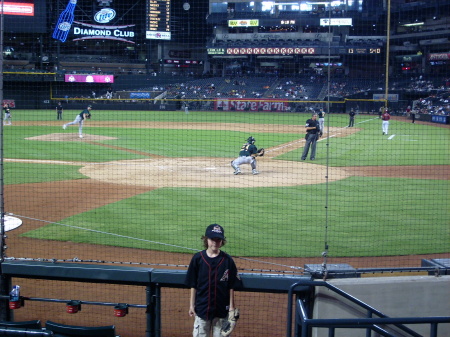 My Boy at DBacks game