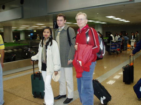 Wife, Dad, and me on a trip to China