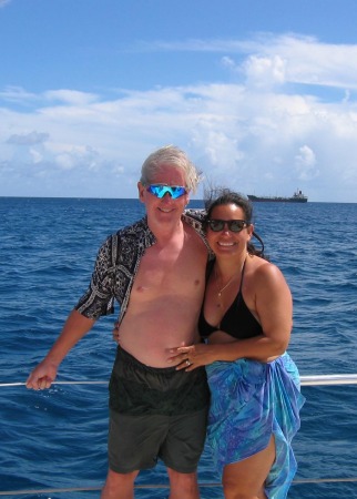 Ellen & Rich on Catamaran - Barbados