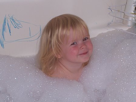 Libby loves her bubbles