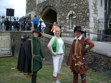 Being goofy at the Tower of London, London England -August 05