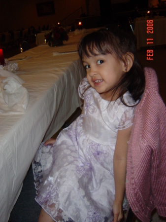 Kimberly's 4th Birthday spent at a friend's wedding :-)